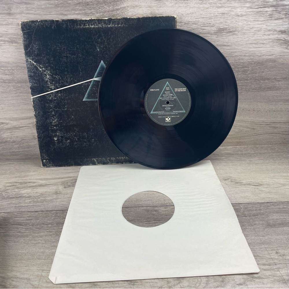 PINK FLOYD - "THE DARK SIDE OF THE MOON" LP, HARVEST SMAS-11163, 1973 ORIG. PRES